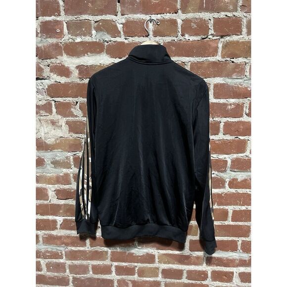 Adidas Mens Black Full Zip Camo Striped Lightweight Sweatshirt Size Medium - Picture 2 of 3